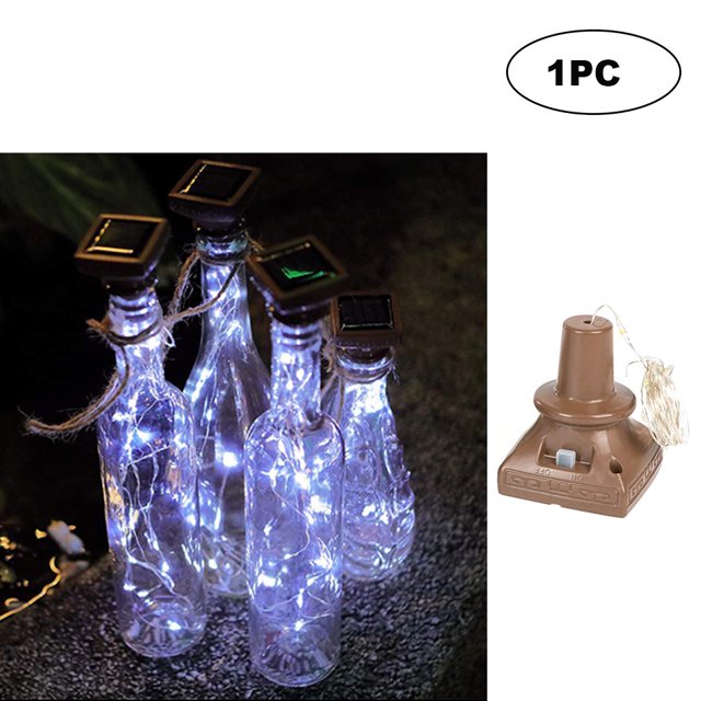 Graflsoa Solar-Powered Square Bottle Cap Light with 20 LEDs, 2M Copper Wire String for Festive Decor, Warm White & Multicolor Options, Eco-Friendly OPP Packaging