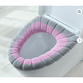 thumbnail image 2 of Uuiauoio Thicker Bathroom Toilet Seat Cover Pads, Soft Warmer Toilet Seat Cushion Cover Washable Fits Oval Toilet Seats, Autumn Winter Toilet Seat Covers, 2 of 4