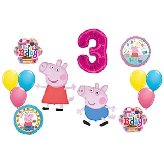 Set of 3 Peppa Pig Balloons XL 30 Birthday Party Supplies