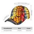 thumbnail image 2 of Fotbe Halloween Fruit Platter Gorro Clásico de Béisbol, Gorra Ajustable con Broche Snapback, Gorro de Exterior de Algodón Suave, 2 of 6
