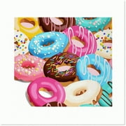 Sweet Treats Fabric - Vibrant Donut Print for DIY Decor, Room Upholstery & Outdoor Projects - 1 Yard