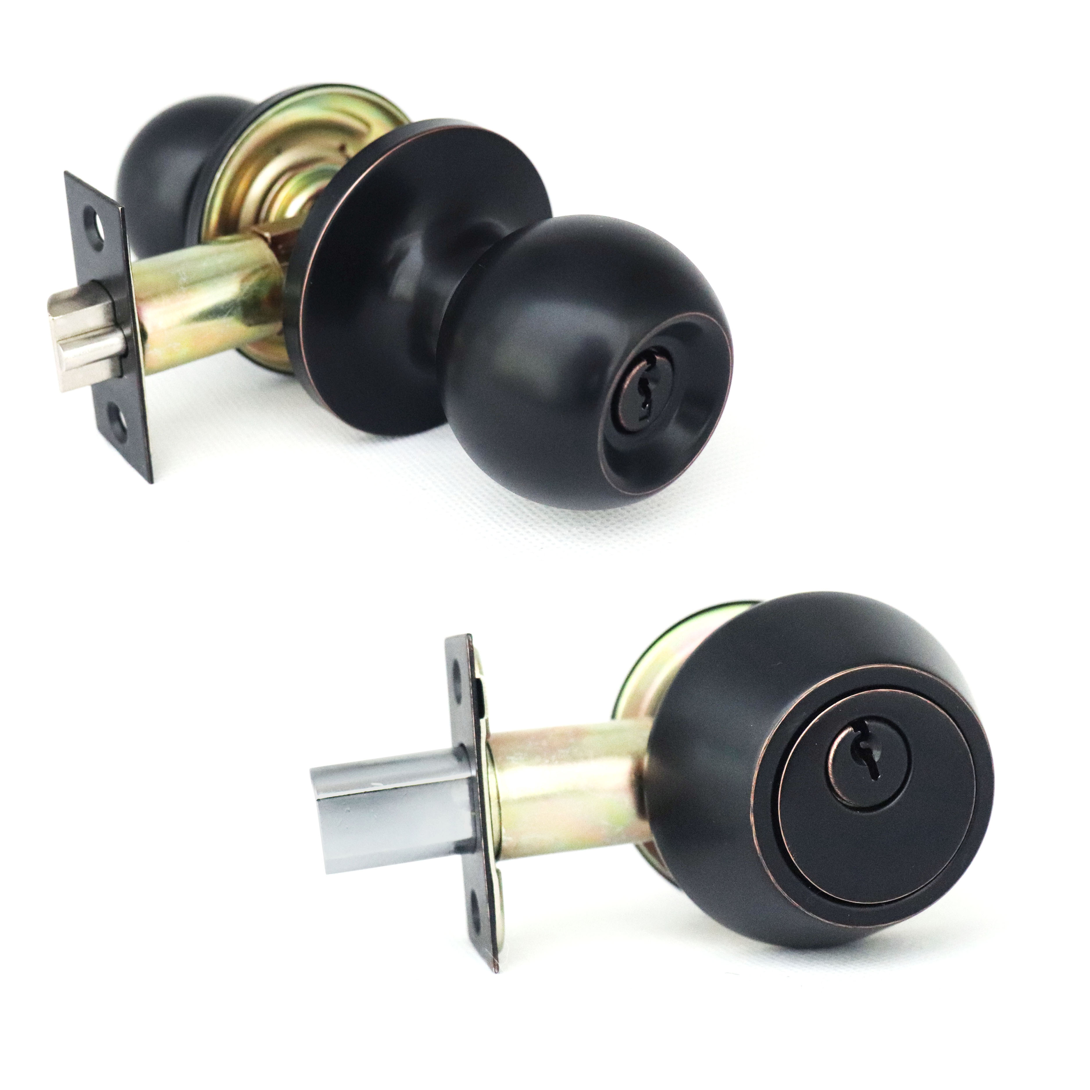 Locksets for Exterior Doors and Mobile Home with deadbolt, 1 Pack Keyed
