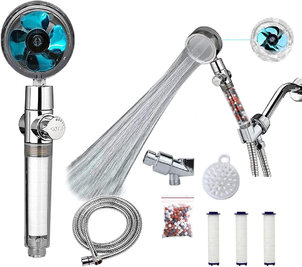 Handheld Shower Head with Hose, Turbo Fan Shower, Detachable Shower Head , Vortex Turbocharged