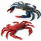 thumbnail image 1 of Figuras de cangrejo realistas de plástico con forma de animal marino, 2 unidades, azul/rojo, 1 of 2