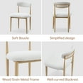thumbnail image 7 of Morden Fort White Boucle Dining Chairs Set of 2, Armless Dining Chairs with Wood Grain Metal Legs for Kitchen, Living Room, Apartment, 7 of 7