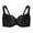 Black, variant on Curyon Women's Lightly Padded Floral Lace Demi Wide Straps Underwire Balconette Bra,32DDD