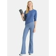 thumbnail image 2 of Athletic Works Women's and Women's Plus ButterCore Flare Pants, Sizes XS-4X, 2 of 7