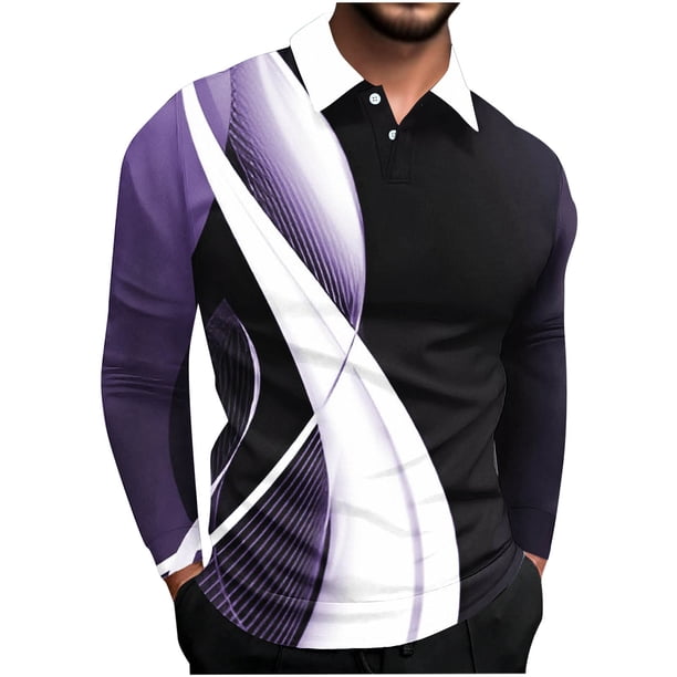 Suéteres de Manga Corta de los Hombres Top de Solapa / Camisa Diseño Deportivo Casual, Tela Suave Transpirable para el Uso Diario Al Aire Libre de Invierno