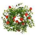 thumbnail image 1 of Guirnalda de frutas artificiales con vegetación primaveral para repisa de boda, mesa y jardín., 1 of 5