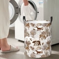 thumbnail image 5 of Susaid leaf Moose fox owls tree Print Waterproof Oxford Cloth Storage Circular Laundry Hamper BasketCapacity for Home-Medium, 5 of 6