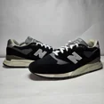 thumbnail image 1 of Men's Size 10 New Balance 998 NB Made In USA Black Silver Shoes Sneakers U998BL, 1 of 6