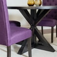 thumbnail image 6 of 5-Piece Dining Set for 4 Person, Cross-Buck Dining Table with 4 Stylish Armless Chairs, Modern Furniture Dining Table Set for Living Room Dining Room, 6 of 7