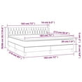 thumbnail image 3 of vidaXL Box Spring Bed with Mattress Dark Gray 72"x83.9" California King Velvet, 3 of 6
