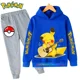 thumbnail image 1 of Conjunto de ropa deportiva de algodón con capucha para niño Y niña, traje de Sudadera con capucha de Pokémon, Pikachu, pantalones, ropa para 2 peces, 3, 4, 5, 6, 7, 8, 9, 10, 11, 12, 13, 14 años, 1 of 1