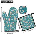 thumbnail image 3 of Pioneer Flower Floral Print Pattern 1-Pack Oven Mitts Set, Heat Resistant Kitchen Gloves, 7.7" X 12", 3 of 6