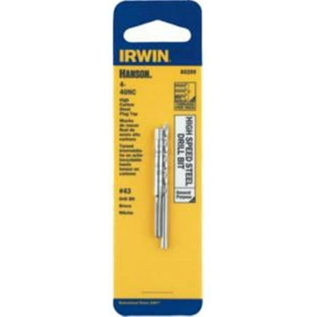 UPC: 0042526802096 | IRWIN 80209 – Hanson Machine Screw Tap and Drill Bit Set (4-40 NC Tap  No. 43 Drill Bit)