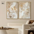 thumbnail image 3 of Golden Luxe Abstract Pair Set Canvas Neutral Abstract Art by Art Remedy, Gold Frame, 24 x 36, 3 of 6
