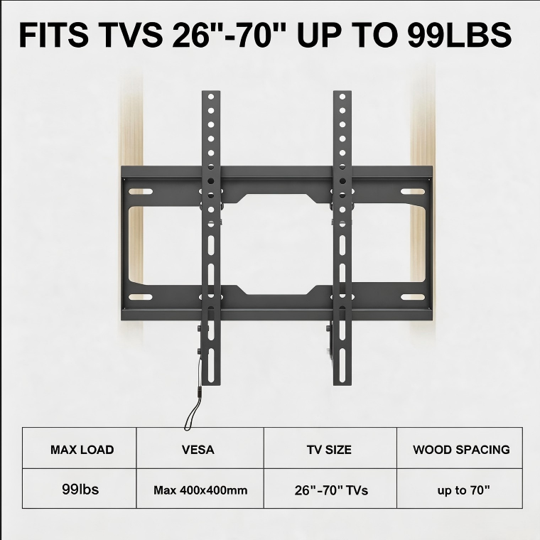 USX Mount Low Profile TV Wall Mount, 26-70 Inches, Up to 99 lbs photo 5