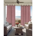 thumbnail image 4 of Vintage Peach Pink Blackout Curtains, Light Blocking Print Window Curtains, Farmhouse Retro Solid Color Linen Texture Thermal Insulated Window Drapes for Living Room 2 Panels, 104"W x 52"L, 4 of 9