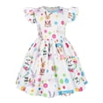 thumbnail image 4 of JUoaLXG Toddler Girls Casual Dresses Easter Bunny Print Round Neck Fly Sleeve Party School DressOutwear,Multicolor,3-4 Years, 4 of 4
