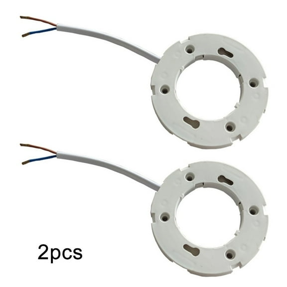 Marbhall 2Pcs Lamp Base Fitting for GX53 Lamps Fly Leads for LED and CFL GX53 Light Bulbs White