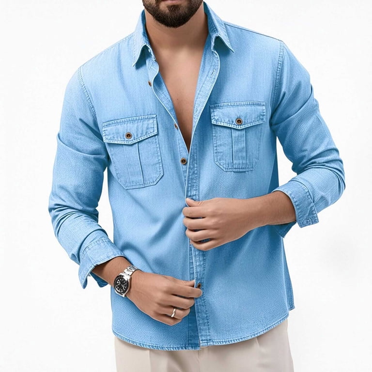 mens tall dress shirts long sleeve Traveler Stretch Dress Shirt in Black and Blue Micro Check