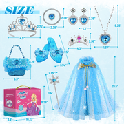 Huge Wave Princess Toys for Girls 2-8 Year Old, Dress up for Toddler Girls, Christmas Birthday Pretend Play Jewelry Toy Gift for Little Girl's
