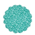 thumbnail image 4 of Madison Aqua Cotton Quilted Round Reversible Placemats Set of 6, 17", 4 of 5