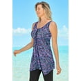 thumbnail image 3 of Swim 365 Women's Plus Size Longer-Length Tankini Top, 3 of 6