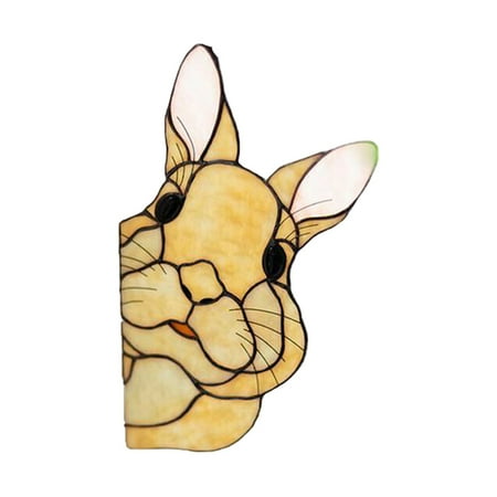 

Leaveforme Artistic Easter Pendant Active Poses Acrylic Easter Bunny Peeping Plaque for Home