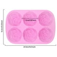 thumbnail image 3 of 1PCS 6 Cavity Rose Ice C Ube M Old Silicone Flowers Shaped M Old Rose Silicone M Old For Chocolate Rose M Old Silicone For Candy Chocolate Cake Ice C Ube, 3 of 4