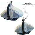 thumbnail image 4 of Summer Baby Car Seat Cover, Sun Shade Cover with mosquito net for baby, 2 in 1 Breathable baby Car Seat sun shade Canopy and bug net, Patent design, Grey, 4 of 5