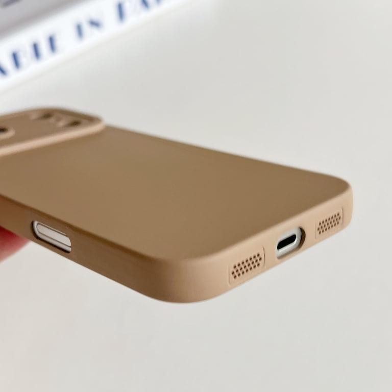 GRACE iPhone 17 Pro ケース ベージュ Compatible with iPhone 17 Pro Max Rubber Case with Microfiber