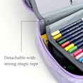 thumbnail image 4 of Wrapables Large Capacity 72 Slot Pencil Case for Colored Pencils, Stationery Pouch, Lavender, 4 of 7