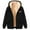 Black, variant on Wancir Men's Sherpa Hoodie Jacket Fleece Lined Zip Up Warm Hoodies Sweatshirt Winter Zipper Sweater Hooded Coat