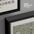 thumbnail image 4 of IDEA4WALL Framed Canvas Wall Art Pimpernel Flowers by William Morris Historic Cultural Paint Fine Art Traditional Scenic Colorful Poster for Living Room, Bedroom, Office - 16"x24" Black, 4 of 5