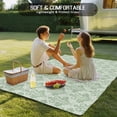 thumbnail image 4 of Green Scroll Floral Outdoor Rug 3x5 Ft - Reversible Patio Rug Outdoor Camping Rugs, Baroque Damask Medallion Pattern Washable Indoor Outdoor Area Rugs, Non-Slip Outdoor Carpet Runner for Deck/Porch, 4 of 8