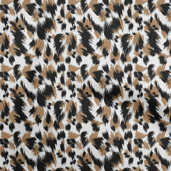 oneOone Cotton Poplin Twill Brown Fabric Animal Skin Sewing Material Print Fabric By The Yard 56 Inch Wide