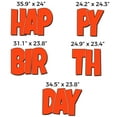 thumbnail image 4 of Victory Store 35.9" Orange Happy Birthday Party Decor 19858, 4 of 9