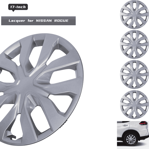 (Set of 4) 17 inch Hubcaps Wheel Rims Cover for 2014-2020 Nissan Rogue,Lacquer