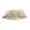 thumbnail image 5 of Laddha Home Designs Handwoven Geometric Cotton Throw Pillow Cover - 20" - Cream, 5 of 6
