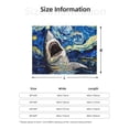thumbnail image 5 of Fuzoiu Vintage Starry Sky Shark Print Flannel Blanket,Throw Blanket,Flannel Home Decor,Fleece Bed Blankets,Cozy Soft Blanket for Bed, Sofa, Camping, and Travel-60"x50", 5 of 6