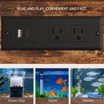 thumbnail image 2 of 40-50 Gallon Fish Tank Stand with Power Outlet, Aquarium Stand with 3-Tier Adjustable Storage Shelves, Fish Stand with Storage Drawers, 36.6"*18.9" Tabletop (Brown), 2 of 7