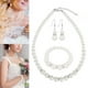 thumbnail image 5 of Conjuntos de joyería nupcial Jadeshay Collar de boda perlas sintéticas A, 5 of 8