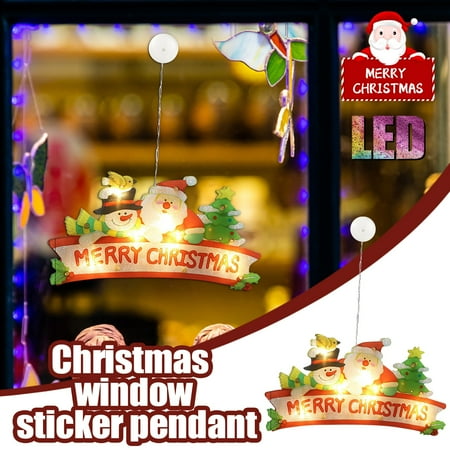 

Follure Christmas Wall Window Glass Led Lamp Sucker Decoration Pendant
