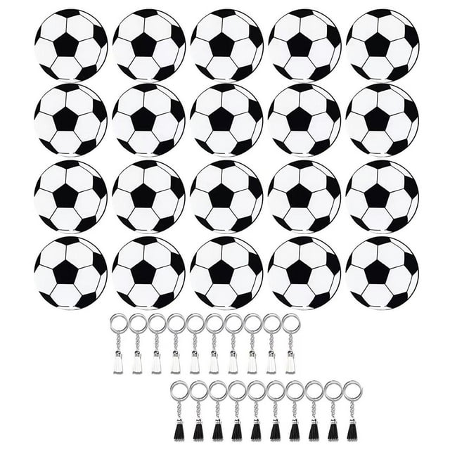20 llaveros de baloncesto con borlas, de recuerdo para adultos, cumpleaños Yuyangstore llavero de futbol