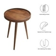 thumbnail image 6 of Coffee Sofa Side Table, Walnut, Wood, Round, Living Kitchen Cafe Bistro Hospitality Restaurant, Modern Contemporary HB36827, 6 of 8