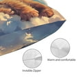 Naloa Cloud Sleeping Cat Pillow Covers, Throw Pillow Case Cushion