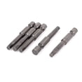 thumbnail image 1 of Unique Bargains 50mm Length 1/4' Hex Shank 4mm H4 Hexagon Magnetic Insert Screwdriver Bits 5 Pcs, 1 of 4