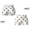 thumbnail image 5 of Picia Bee Printed Workout Shorts for Women Seamless Scrunch Butt Lifting High Waisted Yoga Gym Booty Running Moisture-wicking Short Pants-X-Large, 5 of 9
